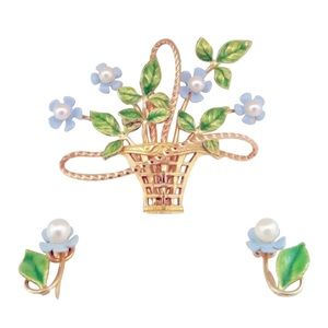KREMENTZ "Forget Me Not", Semi Parure